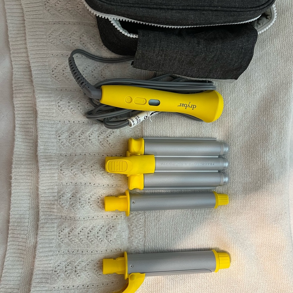 Drybar Yellow and Gray Hair Styling Set
